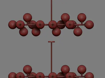  Light Fitting 16LED 3D model