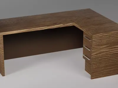 Office Desk 3D Model  Realistic Low Poly  PBR Textured Low-poly 3D model