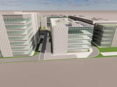 Modern City Block -A1 3D model