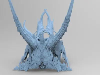 Alien Dragon God Bone Structure 11  3D model