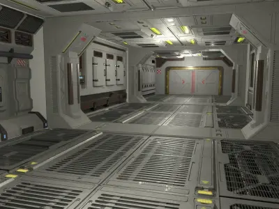 Architecture PBR Space Panels kitbash Low-poly 3D model