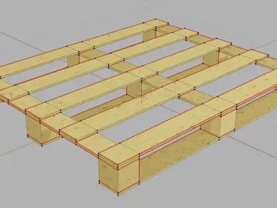 wooden pallet Free 3D model