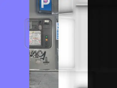 Parking meters Low-poly 3D model