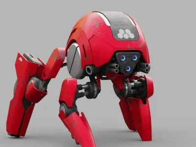BATTLE DROID S2000  rigged 3D model