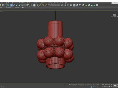 One of the Three Beautiful Bubble Glass Pendant Low-poly 3D model
