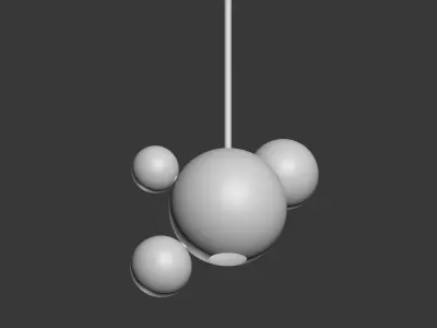 Giopato Coombes Bolle Pendant 4 Bubbles 3D model