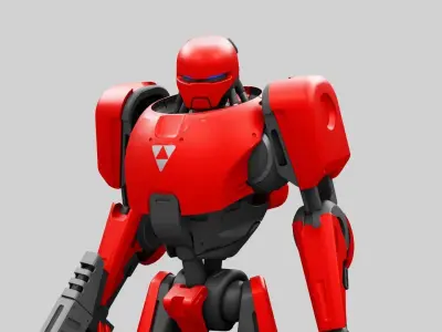 BATTLE DROID ARES RIGGED 3D model