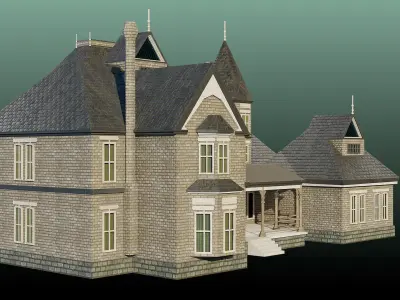 House07 GameReady PBR Unity UE Arnold V-Ray Textures Included Low-poly 3D model