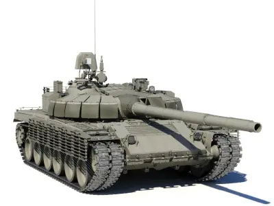 T-80BVM Army Modernization military tank 3D model