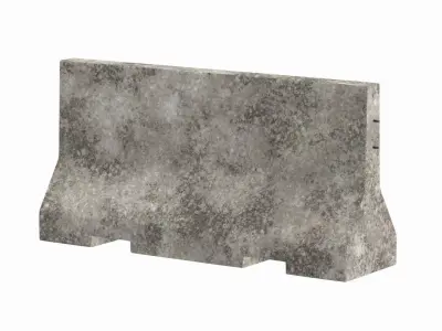 Concrete Barrier V2 3D model