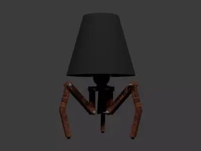 Weird Tripod Lamp Low-poly 3D model