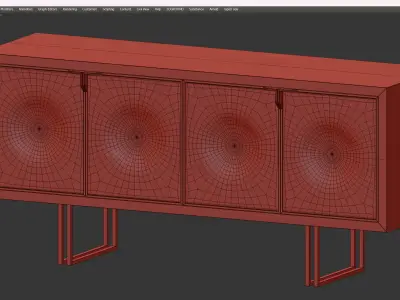 BOLLA SIDEBOARD Low-poly 3D model