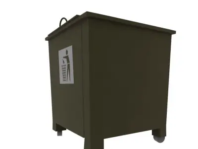 Trash can  Free low-poly 3D model