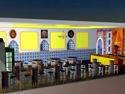 Authentic Restaurant 3D model