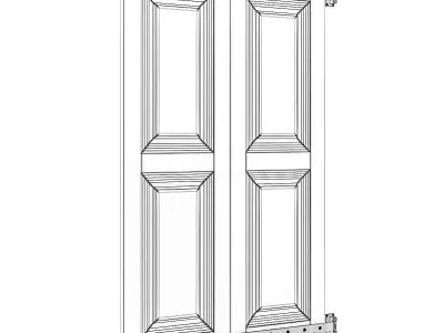 Black External Shutters 3D model