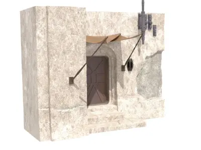 Nevarro Cantina Entrance 1-6 scale Hottoys 3D print model