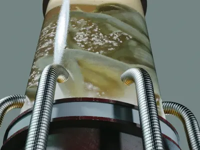 Alien Incubator with Bubbles Rising 3D model