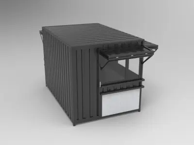 Universal Booth Semi Container 3D model