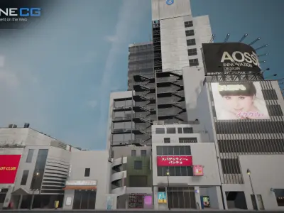 Shibuya Block 01 Unity Low-poly 3D model