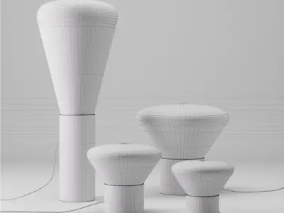 Muffins Oak Lamp by Brokis 3D model