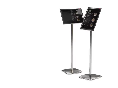 Floor information stand A3 BRAUBERG Extra with restaurant menu 3D model