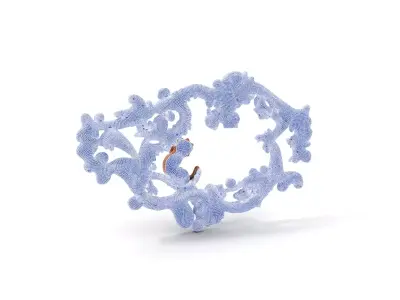 Baroque Cherub Ornament model pack Low-poly 3D model