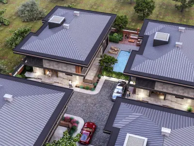 Villa 3D  Exterior Scene  3D model