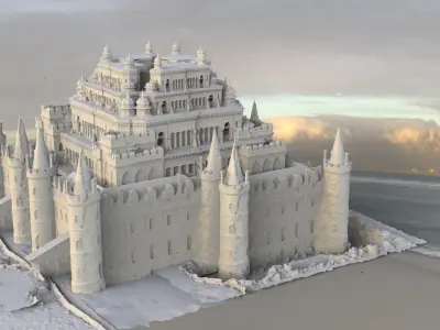 Tudor castle Fantasy version 1 3D model
