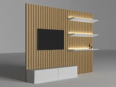TV Set Minimalist 3D model