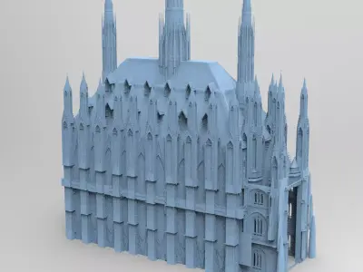 Cathedral Arch Wizards Hall exterior  3D model