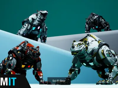 Sci-Fi Animals Robots Pack