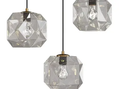 Mimo Cube Pendant Light Low-poly 3D model