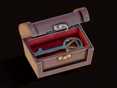 Secret box Low-poly 3D model