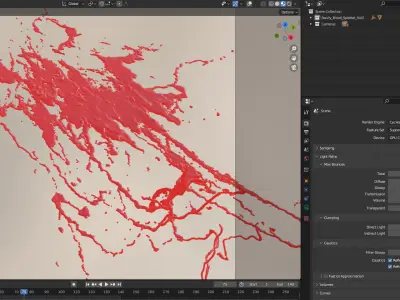 Swirly Blood Splatter Vol2 7 3D model