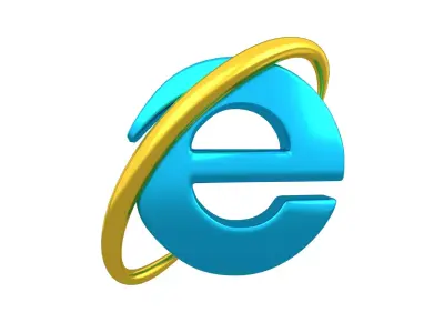 Internet Explorer Logo v1 007 Free low-poly 3D model