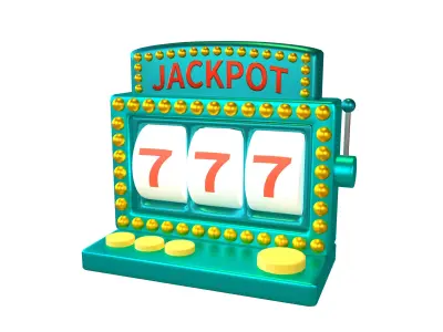 Cartoon Slot Machine v1 005 Low-poly 3D model