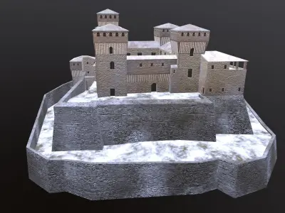 Medieval Castle Torrearchi Low-poly 3D model