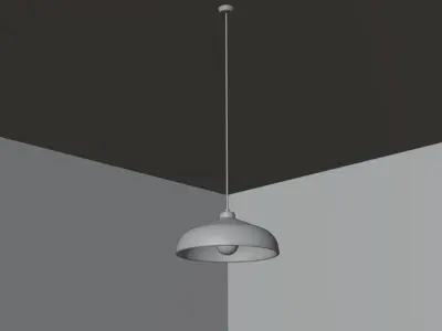 Vintage Diner Lamp Low-poly 3D model