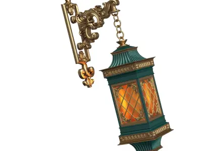 Classic Street Wall Light 0202 Low-poly 3D model