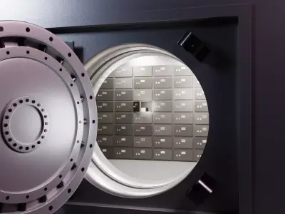 Bank Vault Low-poly 3D model