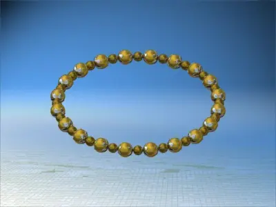 Bracelet turquoise beaded necklace Free 3D model