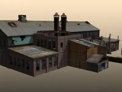 Abandoned Train Station 3D model