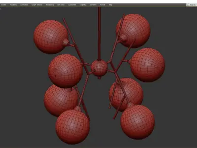 POLARES CHANDELIER Low-poly 3D model