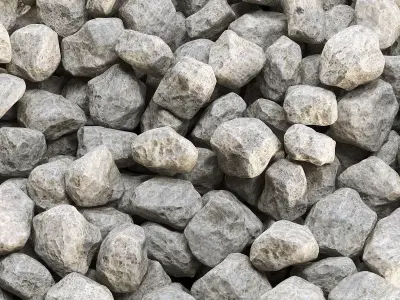 Gray gravel 3D model