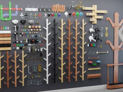 Hook Pack - 58 Model Variation - Tiling Textures Low-poly 3D model