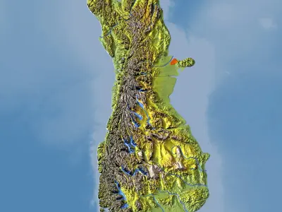 New Zealand High resolution 3D relief maps 3D model