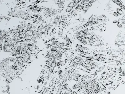 Minsk Streets and Buildings 3D model