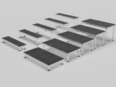Stage Platform Low-poly 3D model