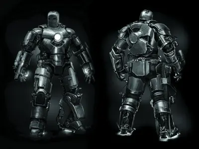 IRON MAN Mark 1 MK1 Low-poly 3D model