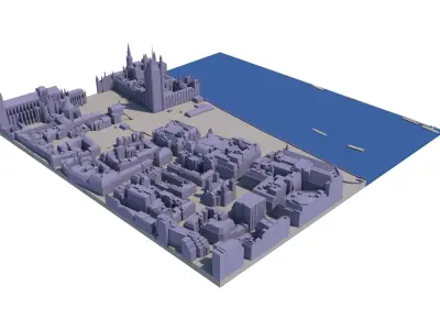 London city tile Level 2 block TQ3079 South West 3D model